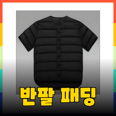 완벽한 겨울을 위한 반팔 패딩