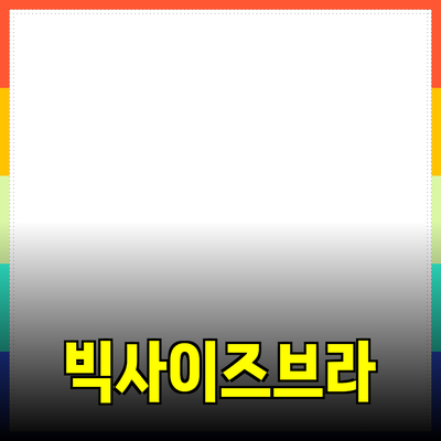 빅사이즈패드큰컵브라