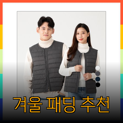 최고의 겨울을 위한 패딩 제품 추천